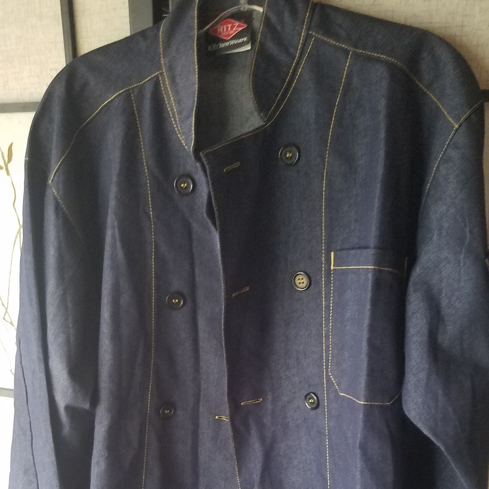 Denim cooks jacket, sz S, NWOT